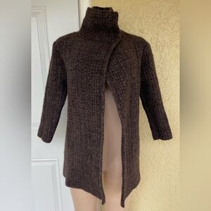 Eileen Fisher Dark Brown Open Cardigan